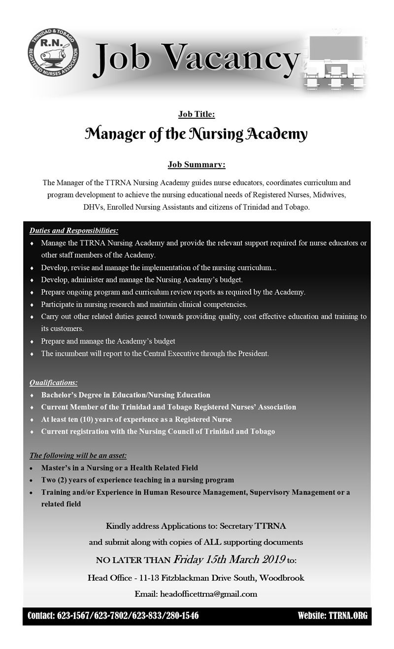MNGR Nursing Academy Feb 2019 Vacancy Ad