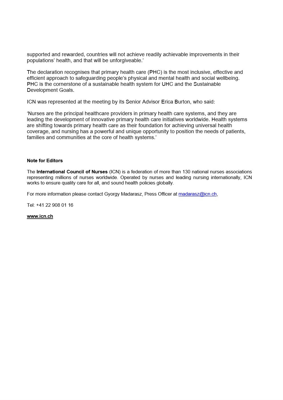PR 45 UN High Level Meeting on Universal Health Coverage pg2